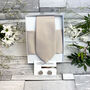 Champagne Wedding Tie Set, thumbnail 5 of 10