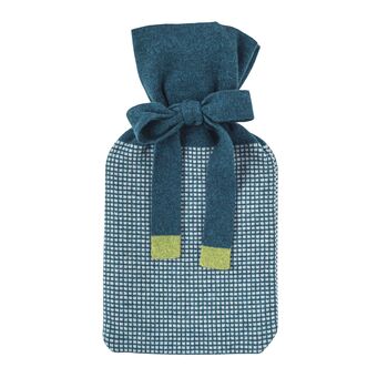 Merino Lambswool Hot Water Bottle In Teal, 4 of 4