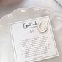 Good Luck Exam Poem And Lucky Horseshoe Enamel Pin Meaningful Gcse Student Gift Keepsake, thumbnail 2 of 12