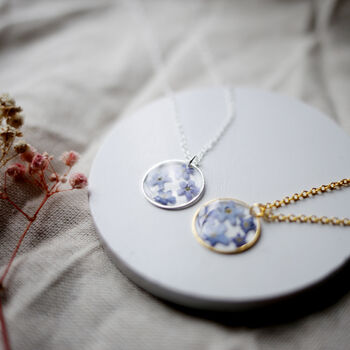 Forget Me Not Field Sterling Silver Or Gold Necklace, 2 of 7