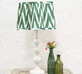 Scalloped Cotton Ikat Lampshade, 5 of 5