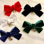 Charmed Velvet Bow Hair Clip, thumbnail 1 of 3