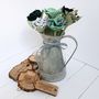 55th Emerald Anniversary Flowers In Zinc Jug And Tag, thumbnail 2 of 3