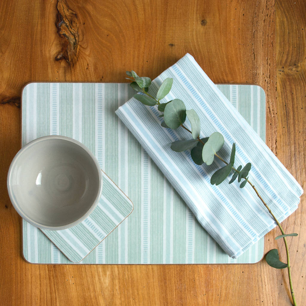 ledbury blue grey set of four placemats by cottage in the hills