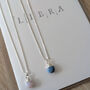 Pink Opal Gemstone Birthstone Necklace, thumbnail 5 of 12