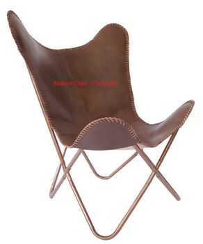 Nu Buck Leather Butterfly Chairs Different Colours, 6 of 12
