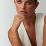 Pearl Letter Bracelet 18ct Gold Plated Vermeil, thumbnail 4 of 7