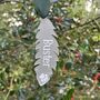 Personalised Feather Pet Memorial Christmas Decoration, thumbnail 2 of 4