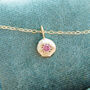 9ct Yellow Gold Pink Sapphire Pendant, thumbnail 1 of 2