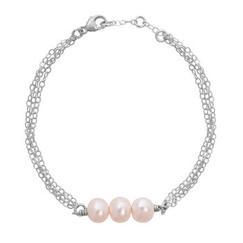 Gold Plated Or Sterling Silver Triple Pearl Bracelet, 4 of 7