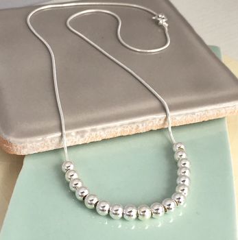 18th Birthday Silver Bead Necklace, 2 of 5