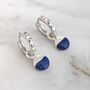The Orb Lapis Lazuli September Birthstone Earrings, Silver, thumbnail 3 of 5