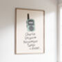 Charlie Uniform November Tango, Over Wall Print | Seafoam And Cream, thumbnail 1 of 3