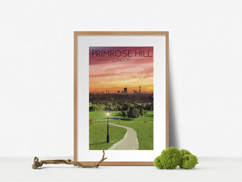 Primrose Hill London Skyline Travel Poster Art Print, 5 of 8