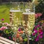 Personalised Set Of Two Floral Crystal Champagne Flutes, thumbnail 6 of 10
