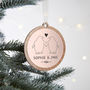 Couple's Christmas Bauble Rose Gold, thumbnail 1 of 4
