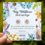 Christmas Personalised Wildflower Birch Stud Earrings, thumbnail 7 of 12