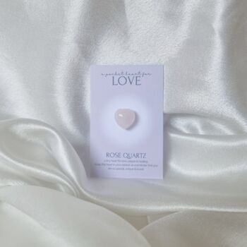 Pocket Heart For Love Rose Quartz Crystal Keepsake Gift, 2 of 4