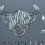 Personalised Highland Coo/Cow Design House Acrylic Number Sign, thumbnail 4 of 5