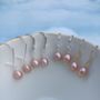 Pearl Earrings Tears Of Joy Blush Pink, thumbnail 3 of 4