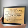 Personalised Framed Metal Golden Anniversary Word Art, thumbnail 3 of 3