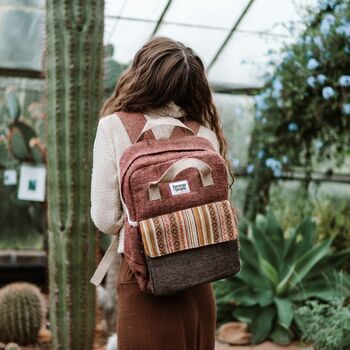 Sustainable Hemp Backpack Tula Red, 2 of 10