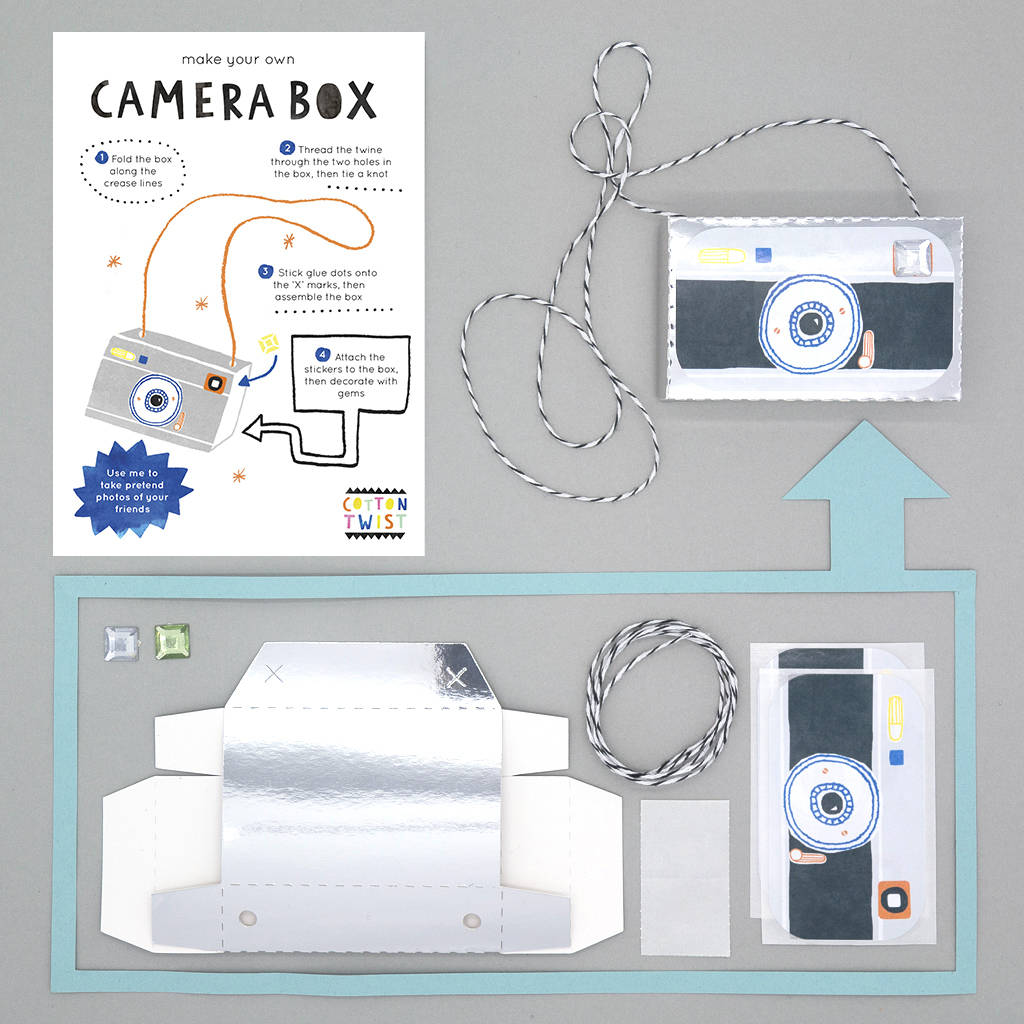 make your own camera box kit by cotton twist