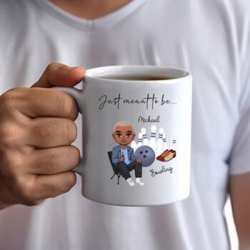Personalised Bowling Mug With Custom Chibi Character, 5 of 9