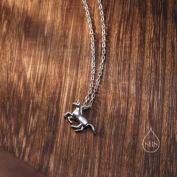 Tiny Unicorn Horse Necklace In Sterling Silver, 6 of 10