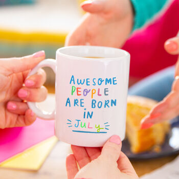 'Awesome People Are Born In' Birthday Mug, 9 of 12