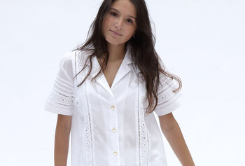 Women's Pyjamas In Organic Cotton, Salvador Short Set, 4 of 8