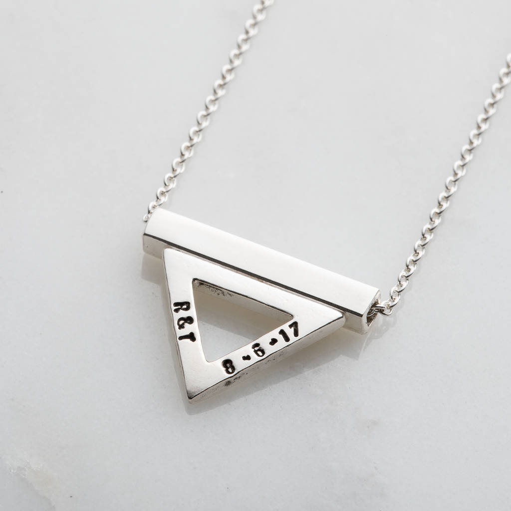 Personalised Triangle Bar Stack Necklace By Posh Totty Designs ...
