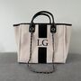 Personalised Stripe Style Chain Large Initial Tote Bags, thumbnail 6 of 8