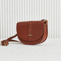 Luxury Leather Saddle Shoulder Bag With Optional Personalisation, thumbnail 3 of 4