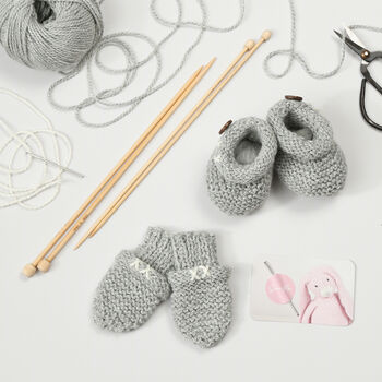 Mittens And Booties Baby Knitting Kit, 5 of 10
