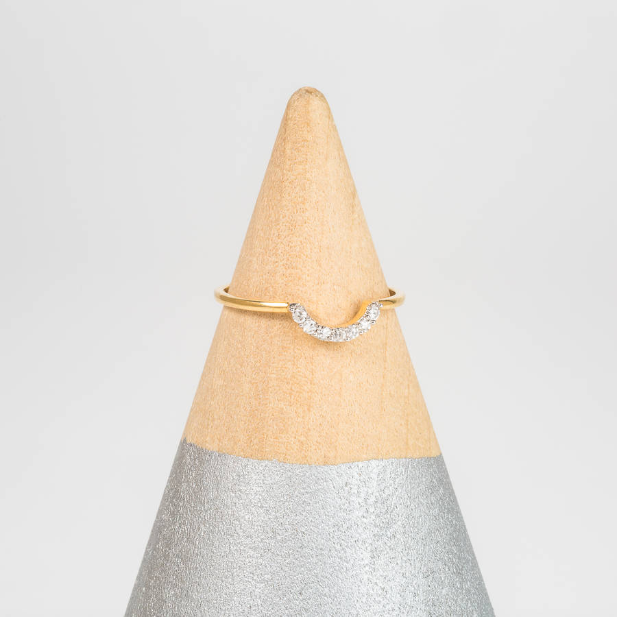 diamond u shaped stacking ring by carrie elizabeth jewellery ...