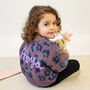 Personalised Baby Girl Leopard Cardigan With Name, thumbnail 1 of 10