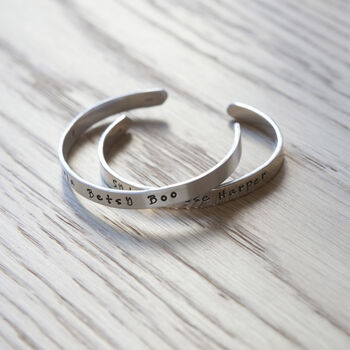Personalised Silver Christening Cuff Bracelet, 3 of 7