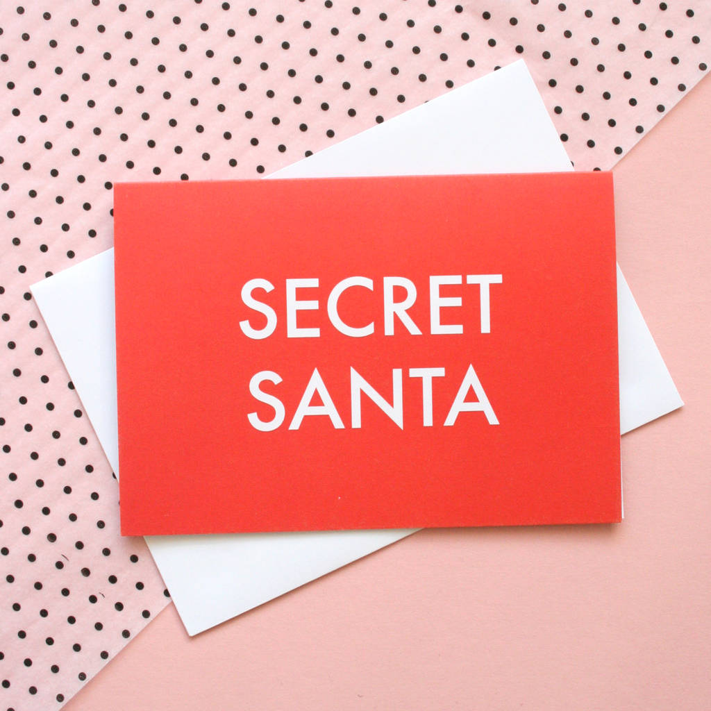  Secret Santa Christmas Card By Squid Ink Studio Notonthehighstreet