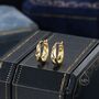 Sterling Silver Croissant Hoop Earrings, thumbnail 8 of 12