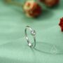 Sterling Silver Very Tiny Cz Heart Ring, thumbnail 3 of 12