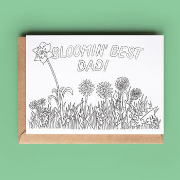 Bloomin' Best Colour In Card For Daddy Or Grandad, 2 of 4