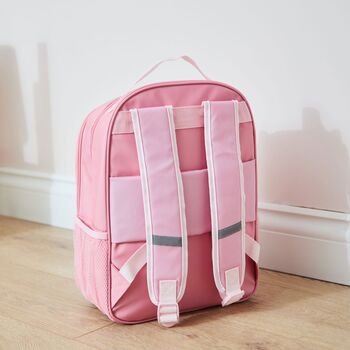 Personalised Large Pink Varsity Backpack, 5 of 6