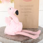 Personalised Gift Bag And Flamingo Rattle Toy, thumbnail 3 of 4