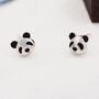Sterling Silver Cute Panda Stud Earrings, thumbnail 7 of 12