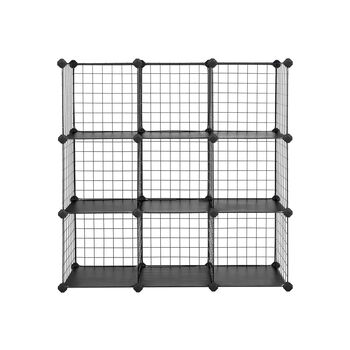 Nine Cube Metal Wire Modular Stroage Rack Bookcase, 4 of 8
