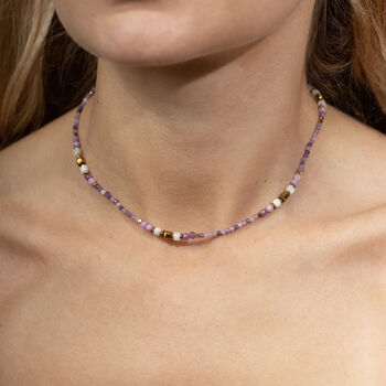 Amethyst Gemstone Necklace, 2 of 2