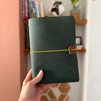 Refillable Leather Journal Cover | A5 Or A6 Travellers Notebook, 5 of 11