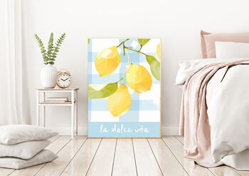 Lemon Italian Kitchen Art Print, 3 of 3