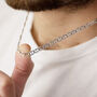 Men's Sterling Silver Flat Link Chain, thumbnail 2 of 8
